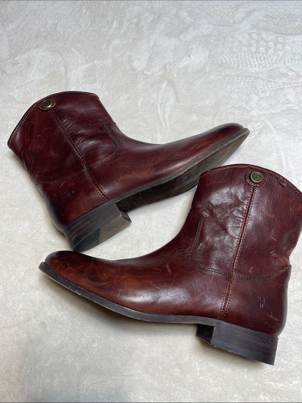 Frye Melissa Leather Ankle Boots Size 10 Woman’s